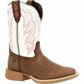 Durango Lil' Rebel Pro Little Kid's Trail Brown and White Western Boot, TRAIL BROWN/WHITE, M, Size 9 DBT0242C
